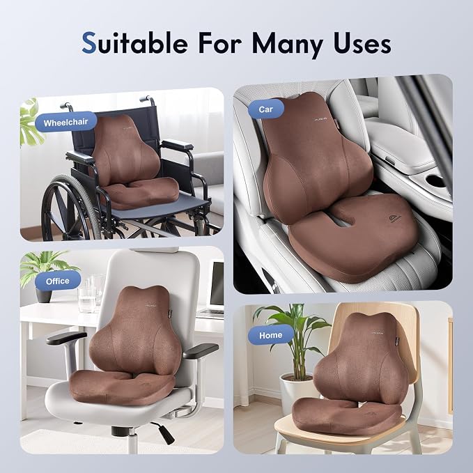 Coverado Memory Foam Car Seat Cushion and Lumbar Support Pillow - Image 5