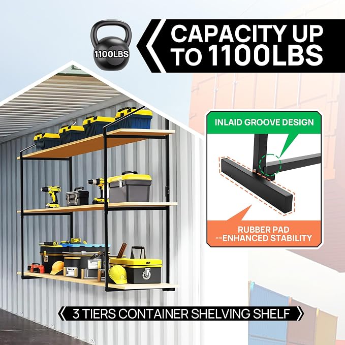 4 Pack Shipping Container Shelving Shelf - Image 4