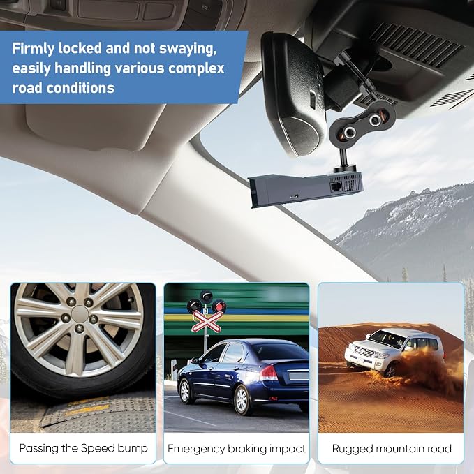 Radar Detector Mount Rearview Mirror Bracket, Aluminum Rearview Mirror Rod - Image 5