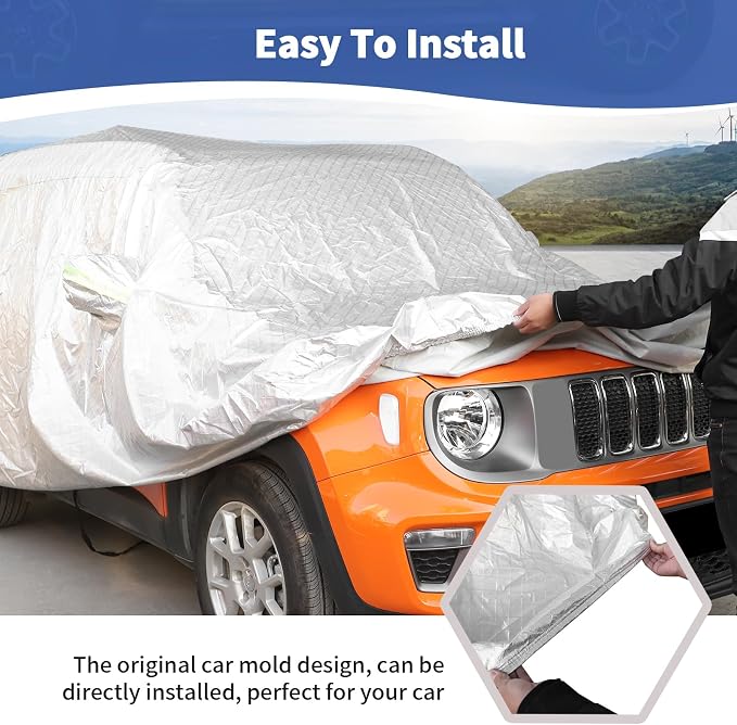 RT-TCZ for Renegade Car Cover Weatherproof Covers for Jeep Renegade 2015 2016 - Image 6