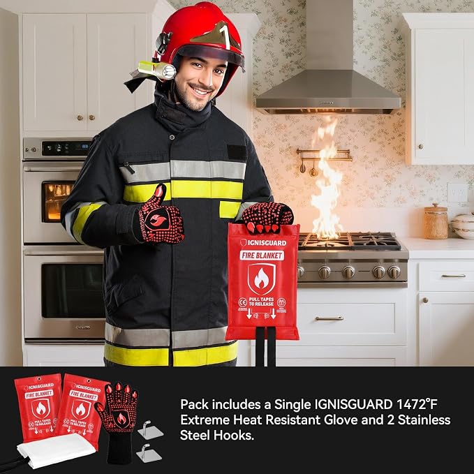 Emergency Fire Blanket for Home and Kitchen, Fiberglass Fire Blankets Emergency - Image 2