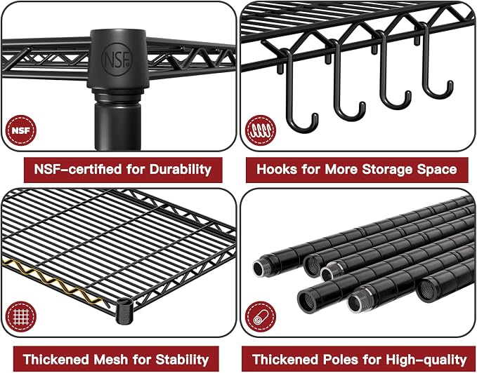 PrimeZone Wire Metal Storage Shelves - Image 4