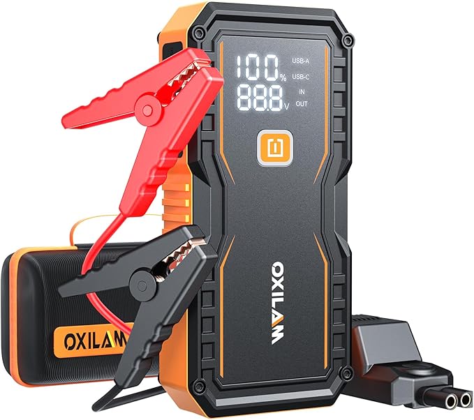 OXILAM Jump Starter 6000A for All Gas/12L Diesel, Car Battery Jumper Starter by OXILAMDIRECT
