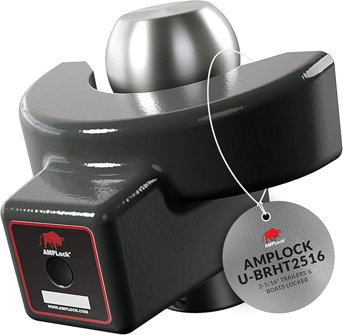 AMPLock - U-BRHT2516 2-5/16" Trailer Ball Hitch Lock - Titan Weld-on Design by AMPLock