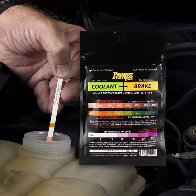 Phoenix Systems 8006-B Double-Ended Brake Fluid + Coolant Test Strips, 1 Pack - Image 3