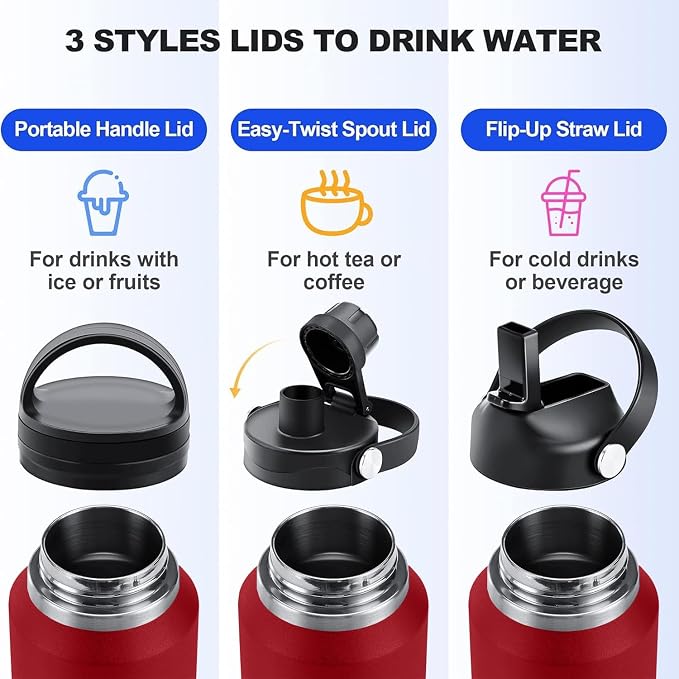 SENDESTAR 40oz Water Bottle Wide Mouth Stainless Steel Vacuum Insulated Double - Image 5
