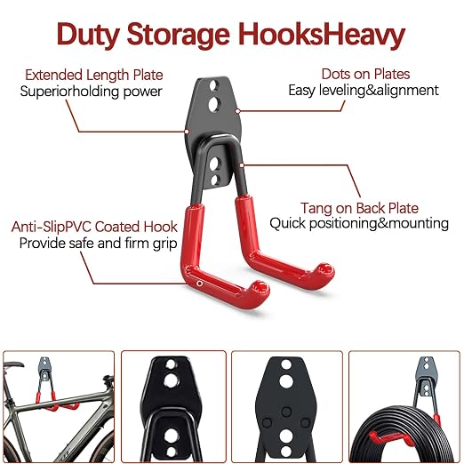 3-H Heavy Duty Garage Hooks - Image 3