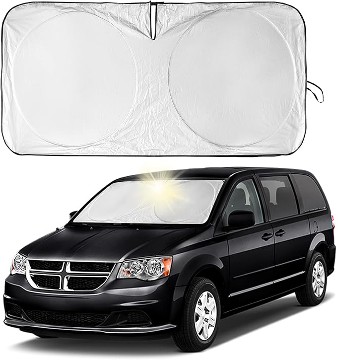 for Dodge Caravan 2006-2024 Front Windshield Sun Shade Sunshade-for Dodge by INSAUTO
