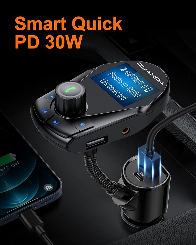 Bluetooth Transmitter Car Bluetooth Adapter, FM Transmitter Wireless Radio - Image 7