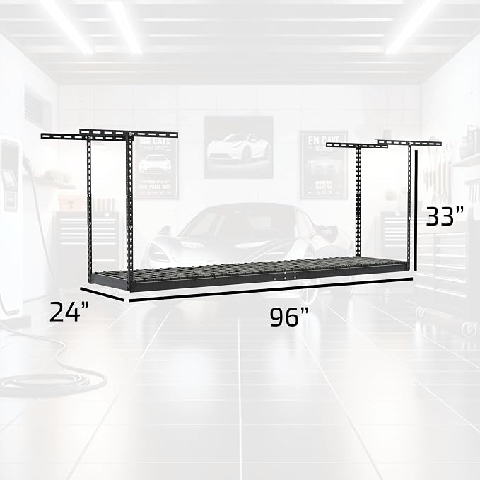 MonsterRax Overhead Garage Storage Rack 2x8, Ceiling Mounted Shelving, - Image 6