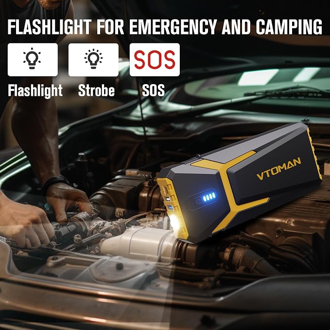 VTOMAN V10 Pro 4500A Jump Starter, Portable Car Starter 12V Lithium Jump Box - Image 4