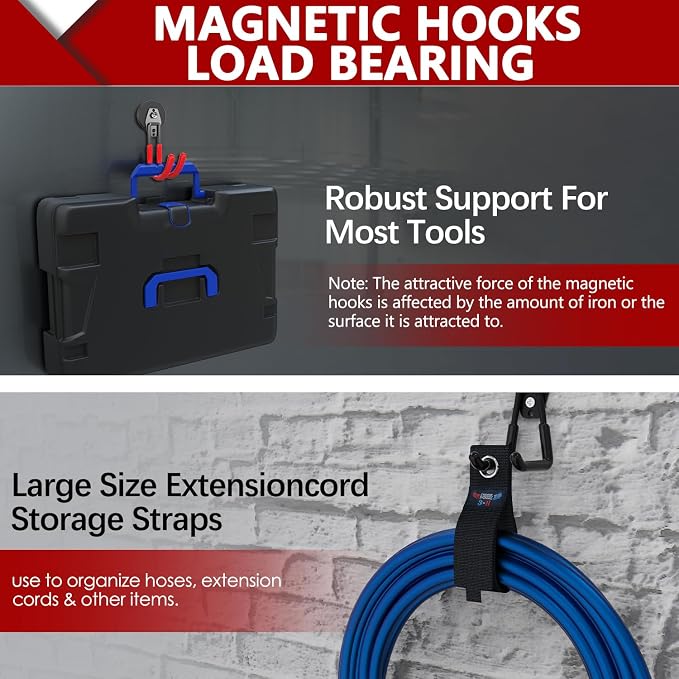 3-H Heavy Duty Magnet Garage Hooks 4 Pack, J Shape Strong Magnetic Hooks - Image 5