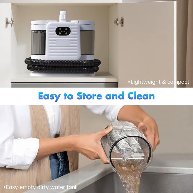 Upholstery Steam Cleaner for Couch & Furniture – 1650W 15KPa Powerful Suction - Image 8