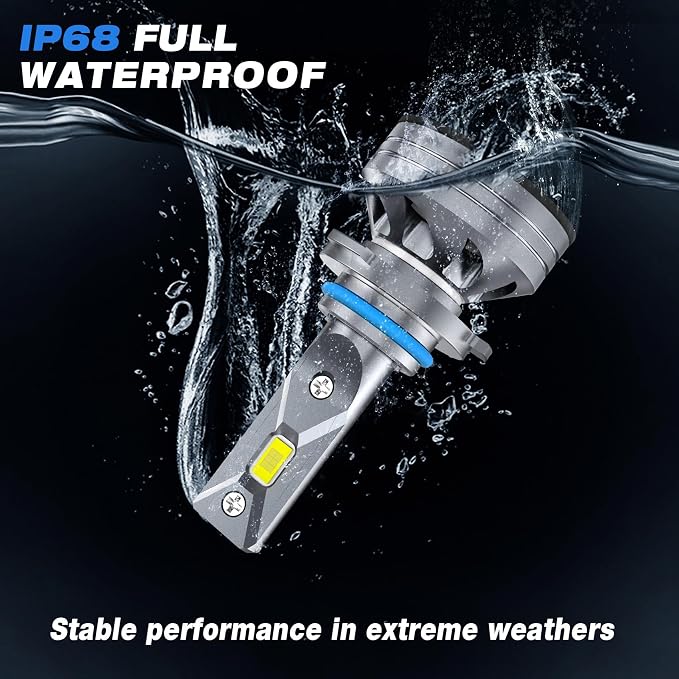 FAHREN 9006/HB4 Driving Bulbs, 24000 Lumens Super Bright 6500K Cool White 9006 - Image 4