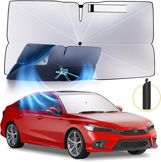 Windshield Sun Shade Umbrella: for Honda Civic 2022 2023 2024 2025 by HIMUMOY