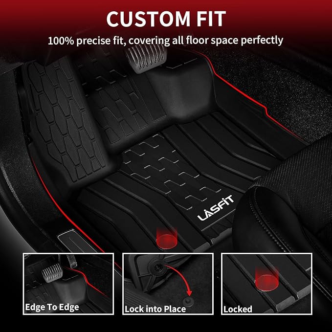 LASFIT Floor Mats Fit for Ford Fusion 2020-2017/ for Lincoln MKZ 2020-2017 All - Image 2