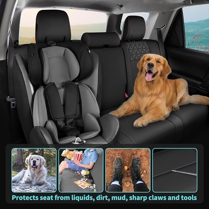 Seat Covers for Toyota 4Runner 2011-2024, Faux Leather Car Seat Cover Full Set - Image 5