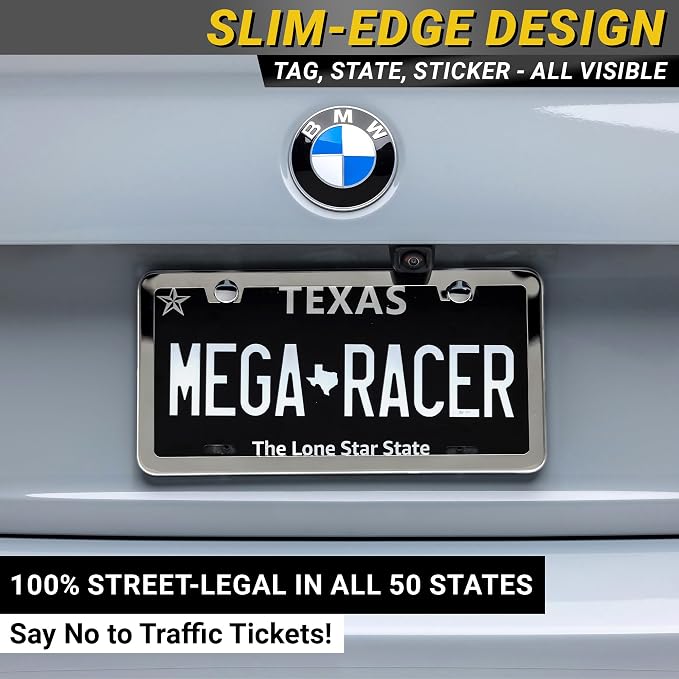 Premium Slim Polished Mirror Chrome License Plate Frames – 2 Pack, Rust-Free - Image 6