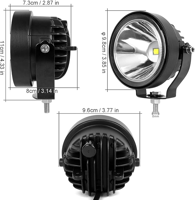 4 Inch Round Led Pod Lights, 60W Led Off Road Driving Fog Lights, Spot - Image 2
