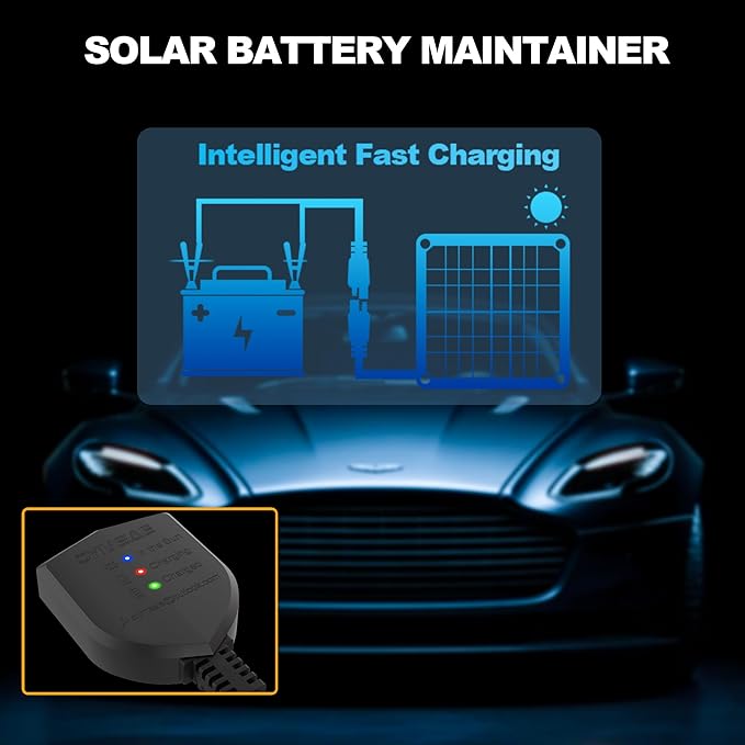 OYMSAE 7.5W 12V Solar Panel Battery Charger Portable Waterproof Power Trickle - Image 3