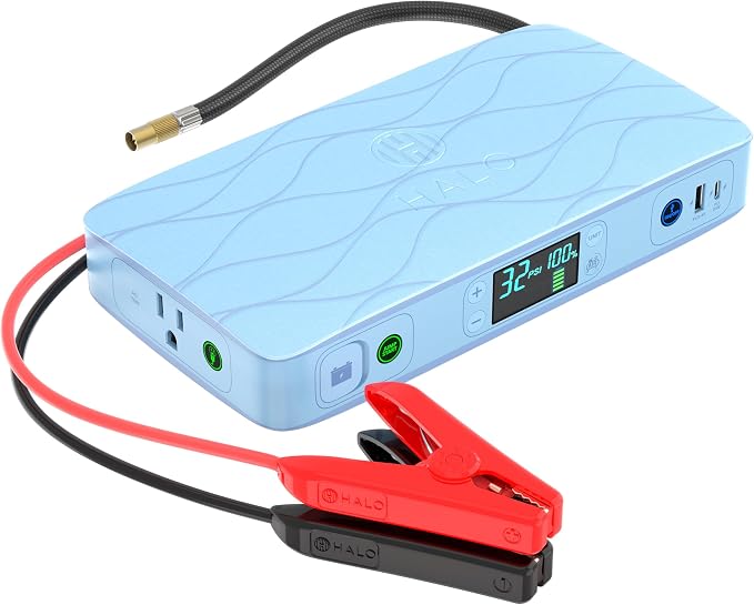 HALO Bolt Ultimate 2 Portable Car Battery Jump Starter | 130 PSI Air Compressor by Halo
