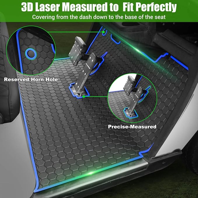 EZGO TXT Golf Cart Full Coverage Floor Liner Mat, fits EZGO TXT, Express S4 - Image 3