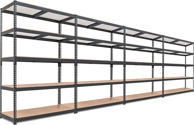 HOMEDANT 5 Tier Laminated Boltless Heavy Duty Garage Storage Adjustable Wide by TheBestOrganizingSolution