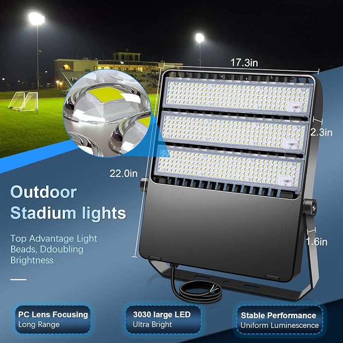360W LED Stadium Lights Ultra-Brightness 50800 Lumen 5000K Daylight Outdoor - Image 7