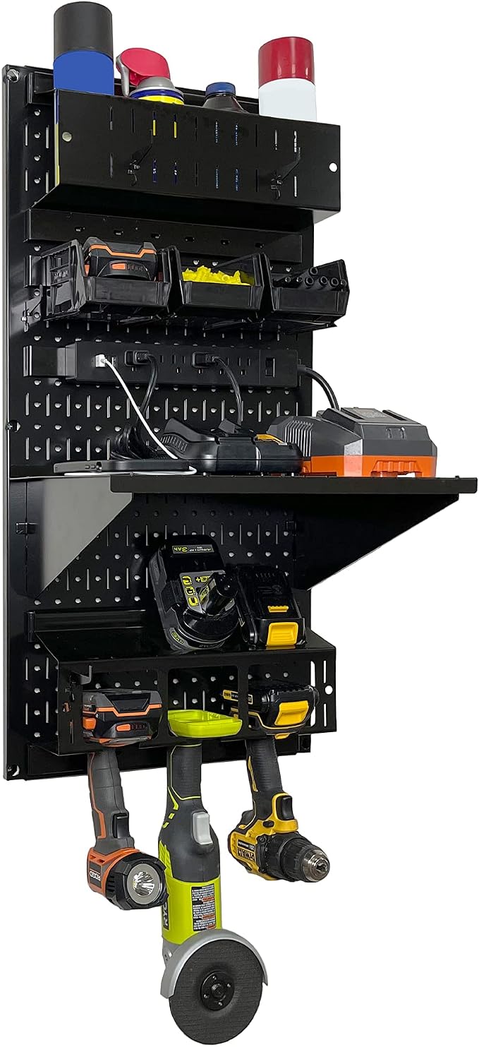 Wall Control Power Tool Storage Organizer Kit Cordless Drill Holder Charging - Image 3