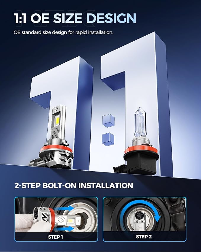 2025 10X Brightener 9005 9006 Led Bulbs Combo - Image 4