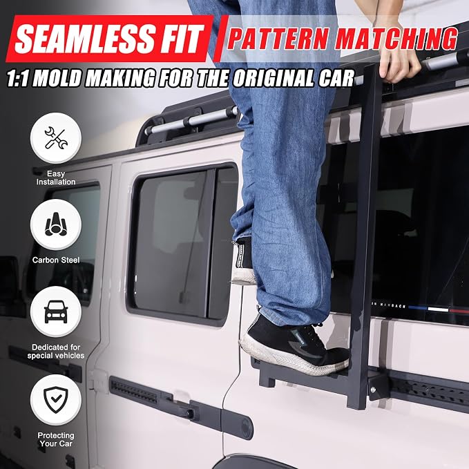 Car Roof Rack Ladder Side Access Ladder Compatible - Image 4