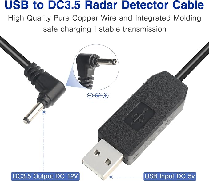 Radar Detector Power Cable for Cobr RAD350 380 450 480i 700i XRS9370 955 5300 - Image 4