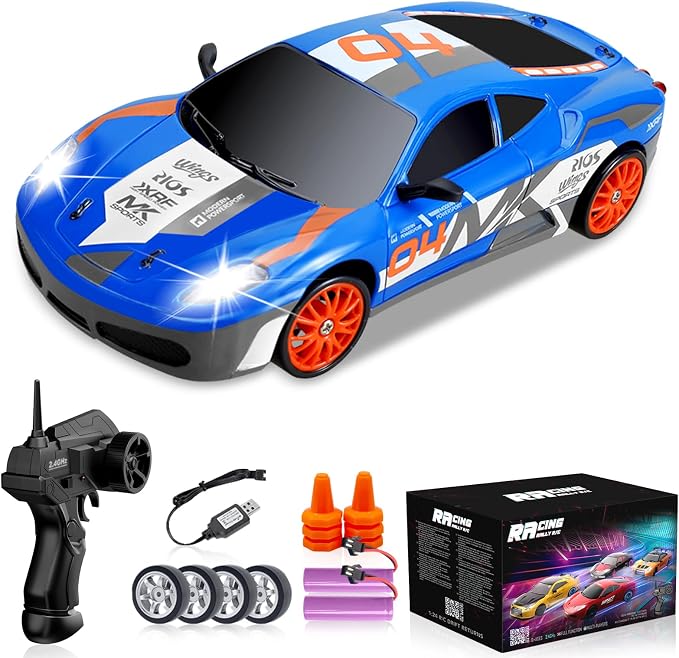 RC Drift Car 2.4GHz 1:24 Scale 4WD Remote Control Car 15KM/H High Speed by YUANPLAN