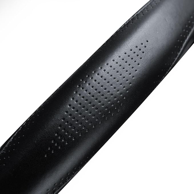 HAOKAY Top Grade Black Genuine Leather Steering Wheel Cover Men Women, Luxury - Image 4