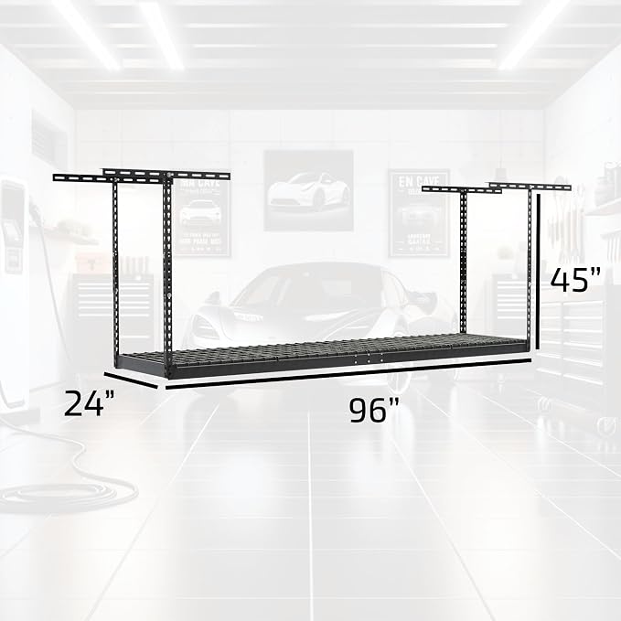 MonsterRax Overhead Garage Storage Rack 2x8, Ceiling Mounted Shelving, - Image 6