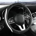 Car Steering Wheel Cover, Leather Steering Wheel Cover White Universal 14.5-15 by Szttswamp