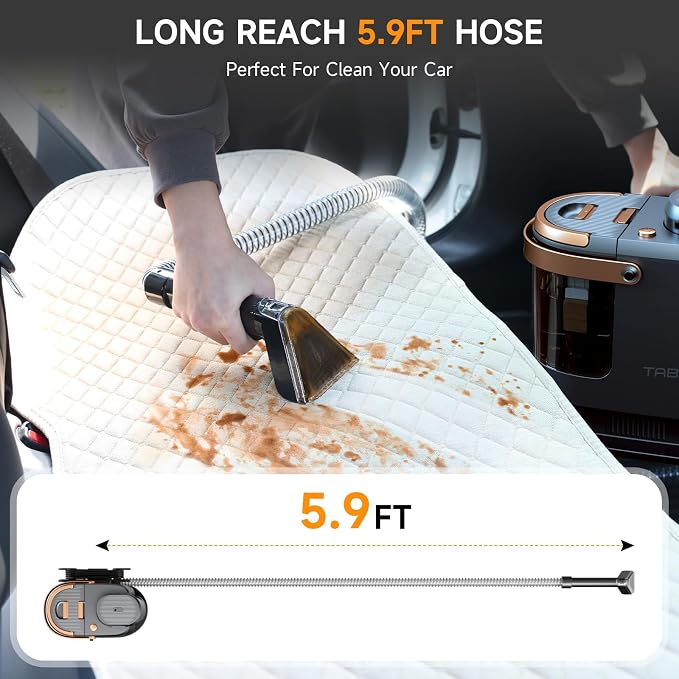 TAB Carpet Cleaner Machine, 18KPa Portable Upholstery Spot Cleaner Shampooer - Image 7