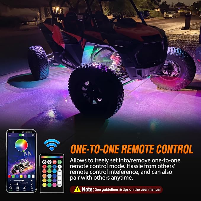 Nilight RGB LED Rock Lights Kit 10 Pods Underglow Multicolor Neon Pod - Image 6