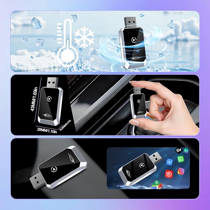 Mini Wireless Carplay Adapter for iPhone&Android Auto 2-in-1, 2025 Upgrade - Image 9