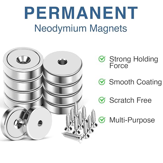 MIKEDE 10 Pack Strong Neodymium Cup Magnets, 70Lbs+ Holding Force Heavy Duty - Image 5