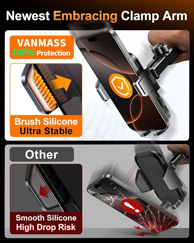 VANMASS 2025 Upgraded Car Phone Mount, Patent Safety Cell Phone Mount - Image 4