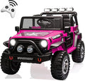 2-Seat Kids Ride on Truck Car, 12V Battery Powered Electric Vehicle by HOMFAMILIA