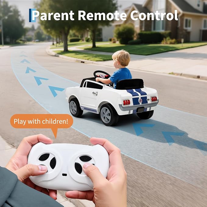 12V Ride on Car Licensed Shelby GT350, Battery Powered Ride On Toy - Image 3