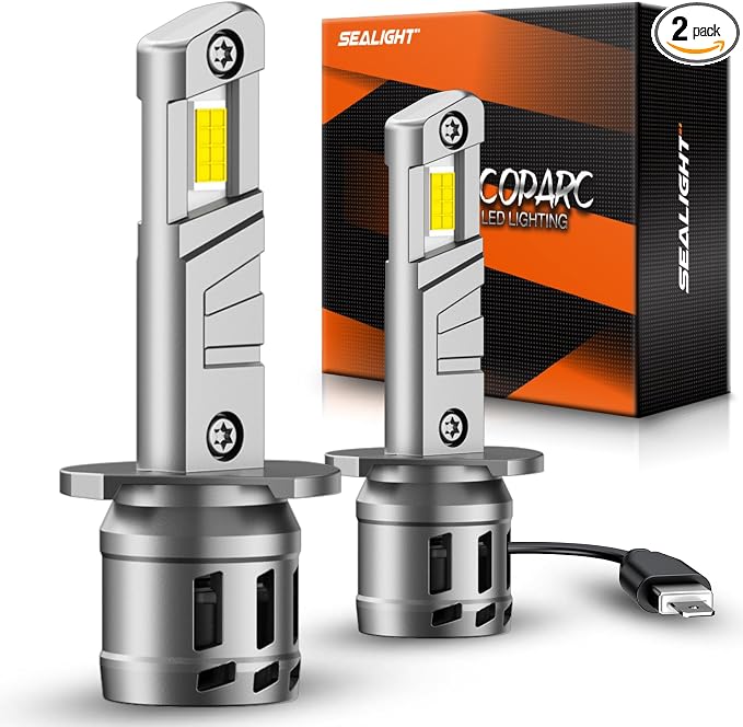SEALIGHT H1 Fog Bulbs, 30000LM 6500K Cool White, 1:1 Mini Size, H1 Bulb Fog by SEALIGHT