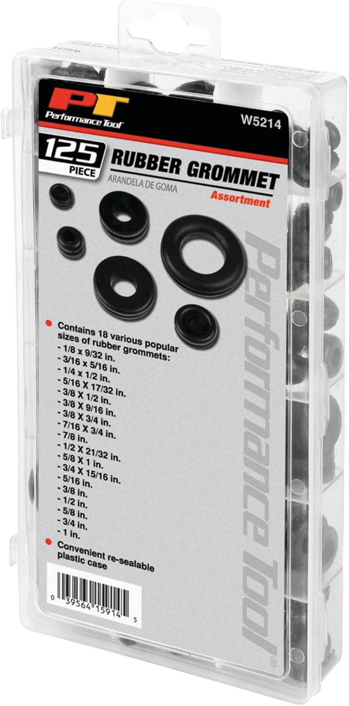 Performance Tool W5214 125pc Rubber Grommet Assortment in Organizer Case - Image 6