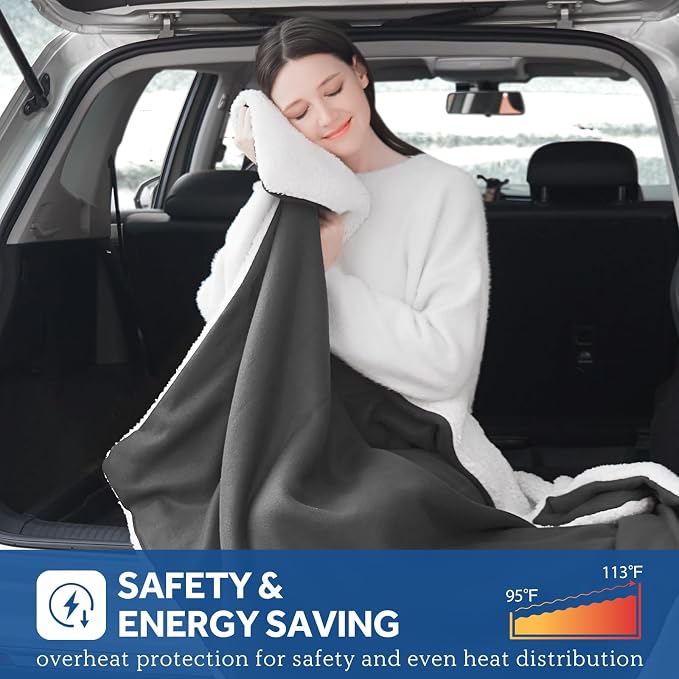 Sealy 12-Volt Heated Car Blanket, Portable Electric Blanket - Image 3
