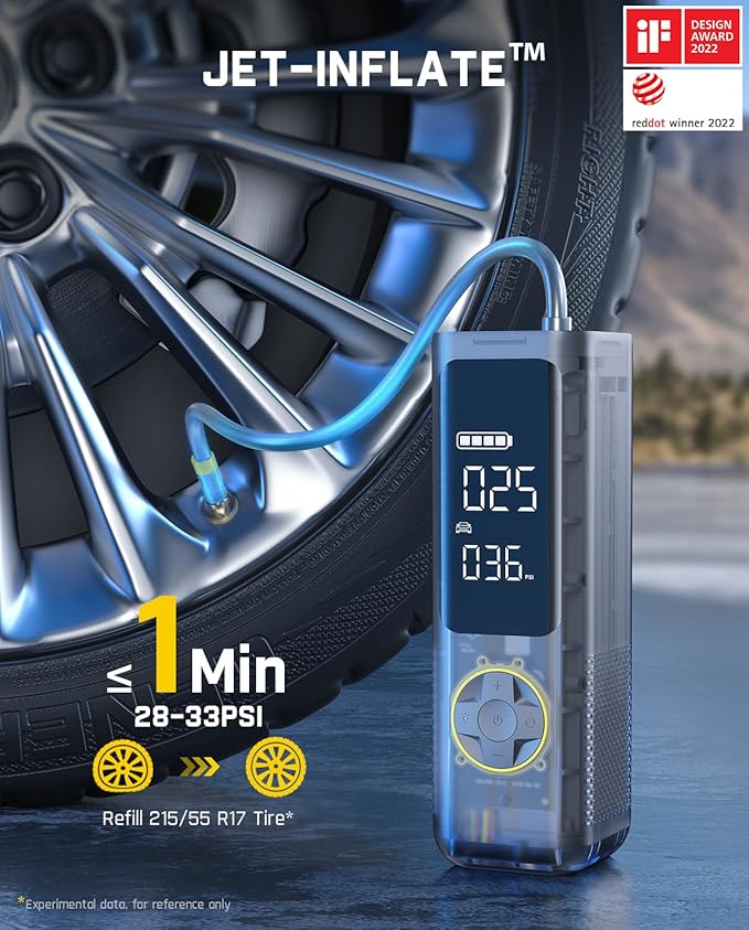 Fanttik X8 APEX Tire Inflator Portable Air Compressor, 1 Min Fast Inflation - Image 2