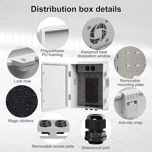 Outdoor Electrical Junction Box, ABS Water Resistant Enclosure - Image 6