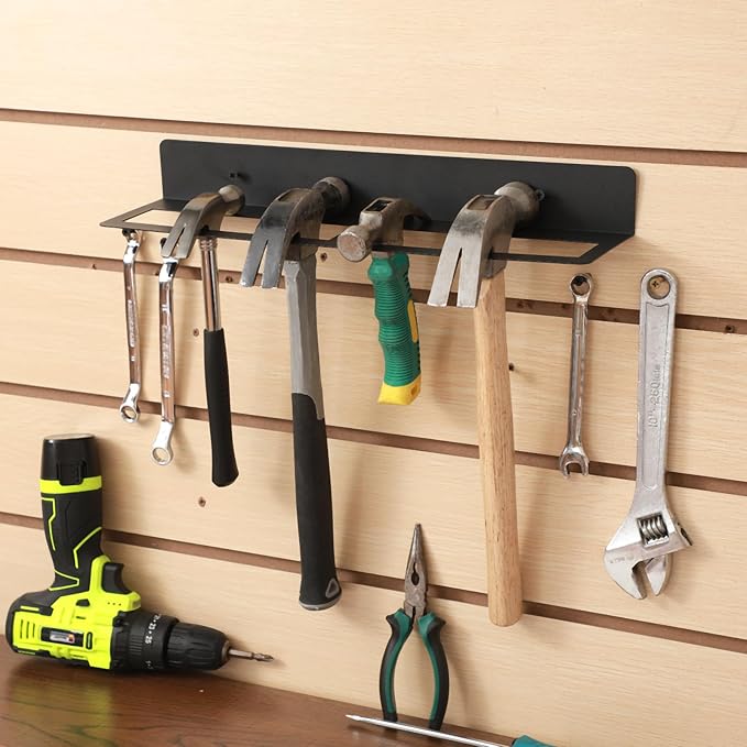 2 Pcs Metal Wall Mounted Hammer Rack Hand Tools Storage Screwdriver Organizer - Image 4