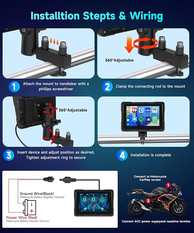 HD IPS Touch Screen Portable Wireless Apple Carplay Screen - Image 6